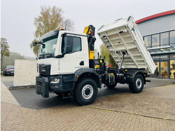 Camion grue, Camion benne neuf MAN TGM 18.320 4x4 BB Kipper Kran 131 Single Winter: photos 5