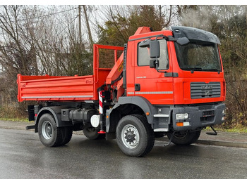 Camion benne MAN TGM 18-280 MAN 4x4 HDS PALFINGER 105 KIPER WYWROTKA MEILLER BARDZO DOBRY STAN: photos 2