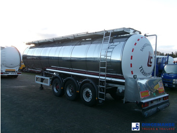 Semi-remorque citerne Feldbinder Chemical tank inox 33.5 m3 / 1 comp + pump: photos 3