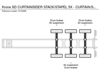 Semi-remorque rideaux coulissants Krone SD CURTAINSIDER STACK/STAPEL 5X - CURTAIN/SCHUIFZEIL/GARDIENEN - MULTIPLE UNITS!: photos 4