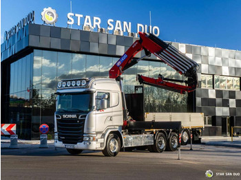 Camion grue, Camion plateau Scania  G410 8x4 HMF 4020 Crane Fly Jib Basket Euro 6: photos 4