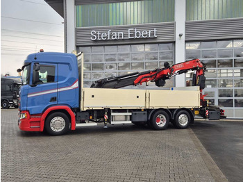 Camion grue Scania R 450 6x2 Kran Fassi 295 JIB Seilwinde Funk: photos 4