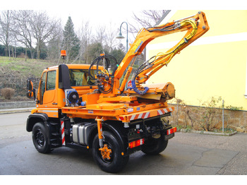 Véhicule de voirie/ Spécial Mercedes-Benz Unimog U 400/TÜV/Hydrostat/Mähtür +MULAG MHU 800: photos 4