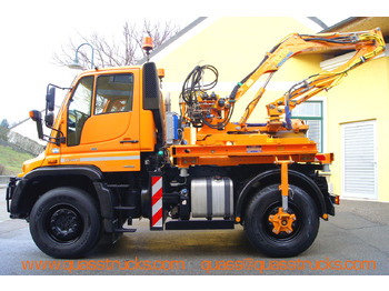 Véhicule de voirie/ Spécial Mercedes-Benz Unimog U 400/TÜV/Hydrostat/Mähtür +MULAG MHU 800: photos 3