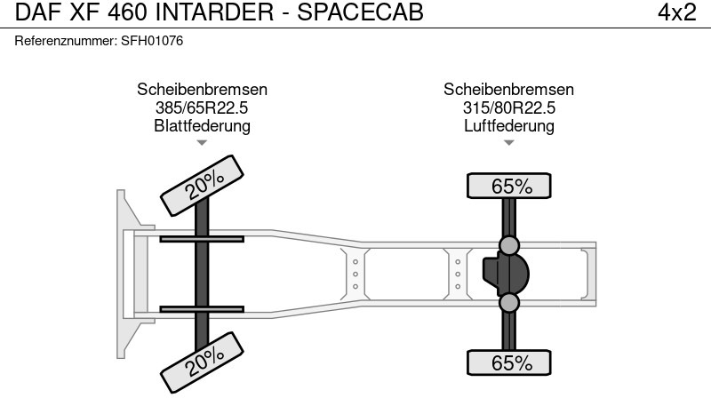 DAF XF 460 INTARDER - SPACECAB - crédit-bail DAF XF 460 INTARDER - SPACECAB: photos 15