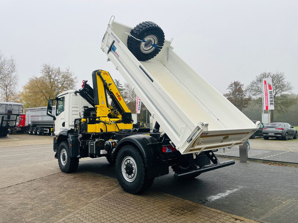 Camion grue, Camion benne neuf MAN TGM 18.320 4x4 BB Kipper Kran 131 Single Winter: photos 6