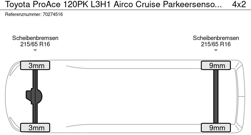 Fourgonnette Toyota ProAce 120PK L3H1 Airco Cruise Parkeersensoren Long L3 6m3 Airco Cruise control: photos 17
