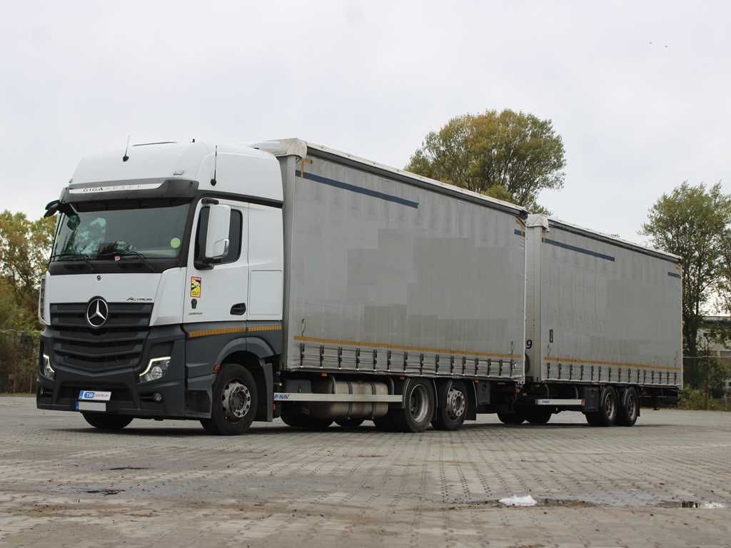 Camion à rideaux coulissants Mercedes-Benz Actros 2542, 6X2, NAVIGATION + PANAV TVK18M: photos 1