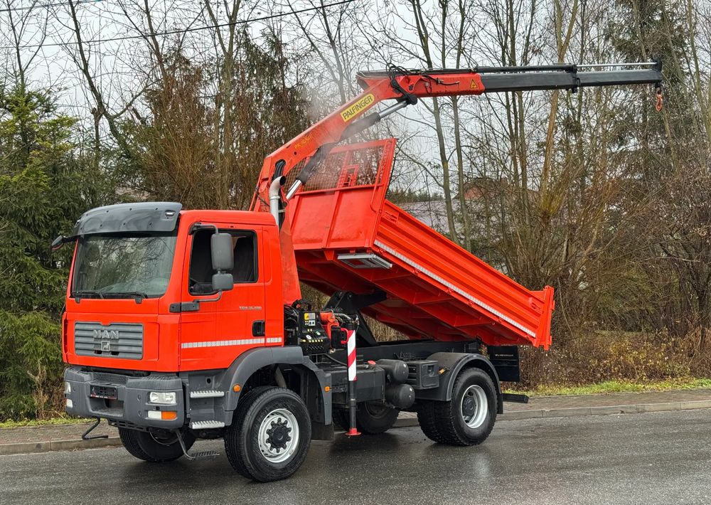 Camion benne MAN TGM 18-280 MAN 4x4 HDS PALFINGER 105 KIPER WYWROTKA MEILLER BARDZO DOBRY STAN: photos 19