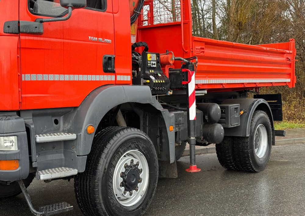 Camion benne MAN TGM 18-280 MAN 4x4 HDS PALFINGER 105 KIPER WYWROTKA MEILLER BARDZO DOBRY STAN: photos 16