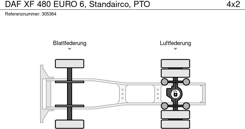 Tracteur routier DAF XF 480 EURO 6, Standairco, PTO: photos 13