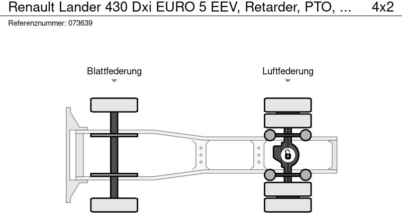 Tracteur routier Renault Lander 430 Dxi EURO 5 EEV, Retarder, PTO, ADR: photos 13