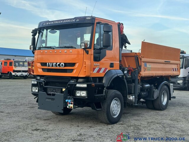 Camion benne, Camion grue Iveco Trakker 330 4x4 Meiller+Kran+Winterdienst: photos 11