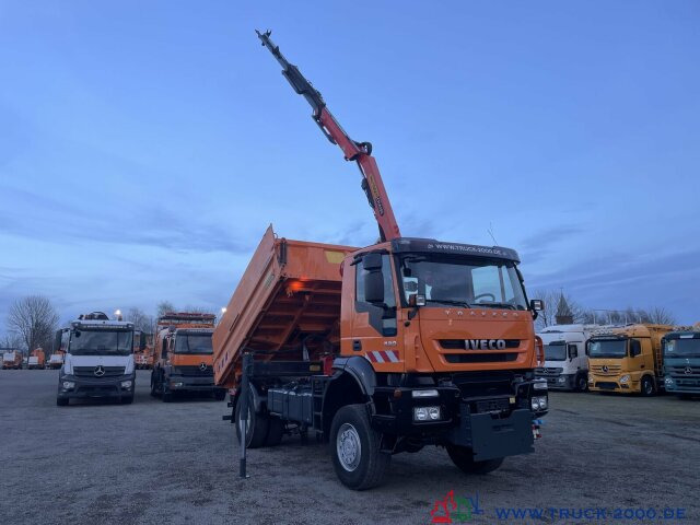 Camion benne, Camion grue Iveco Trakker 330 4x4 Meiller+Kran+Winterdienst: photos 7