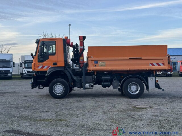 Camion benne, Camion grue Iveco Trakker 330 4x4 Meiller+Kran+Winterdienst: photos 12