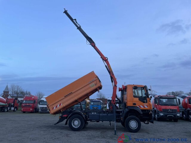 Camion benne, Camion grue Iveco Trakker 330 4x4 Meiller+Kran+Winterdienst: photos 10