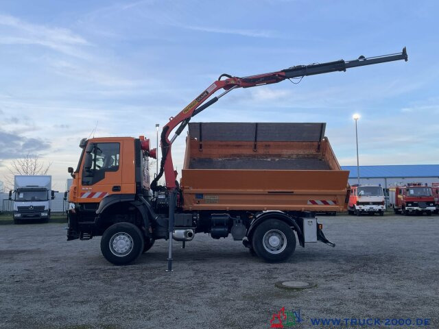 Camion benne, Camion grue Iveco Trakker 330 4x4 Meiller+Kran+Winterdienst: photos 6