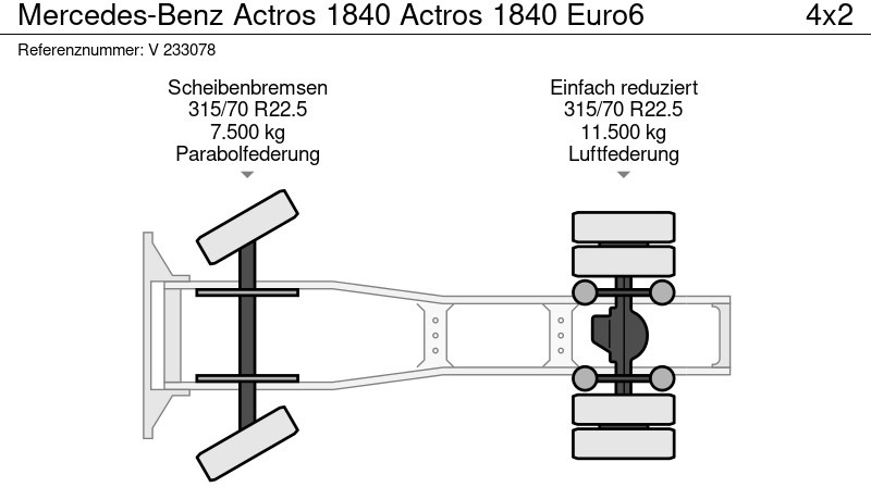 Tracteur routier Mercedes-Benz Actros 1840 Actros 1840 Euro6: photos 9