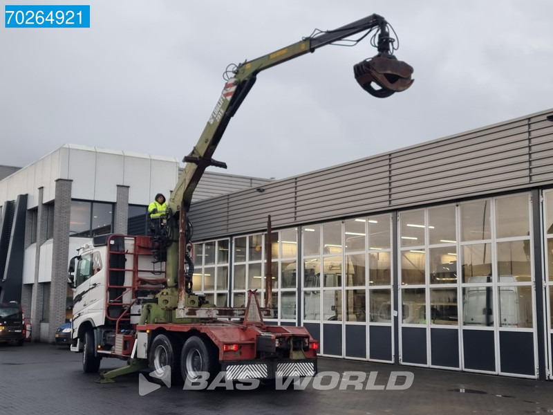 Camion grumier, Camion grue Volvo FH16 750 6X4 Hiab Loglift Wood Crane VEB+ Retarder 2x Tanks Euro 6: photos 7