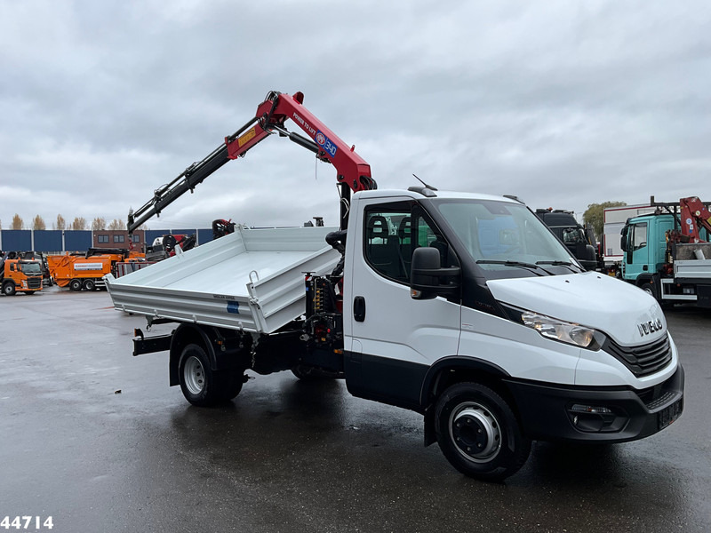 Camion benne, Camion grue Iveco Daily 72C18 HMF laadkraan 3,4 Tonmeter laadkraan + Meiller 3-zijdige kipper New & Unused!!: photos 6