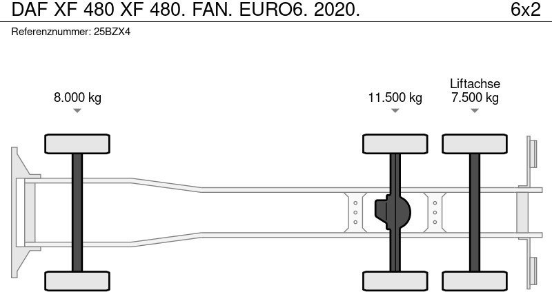 Châssis cabine DAF XF 480 XF 480. FAN. EURO6. 2020.: photos 7