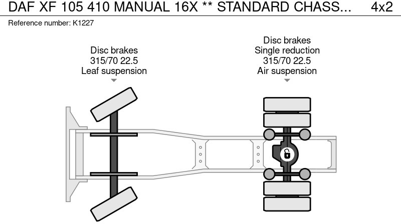 DAF XF 105 410 MANUAL 16X ** STANDARD CHASSIS - crédit-bail DAF XF 105 410 MANUAL 16X ** STANDARD CHASSIS: photos 16