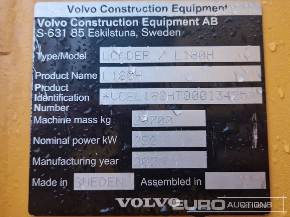 Chargeuse sur pneus Unused Volvo L180H: photos 38