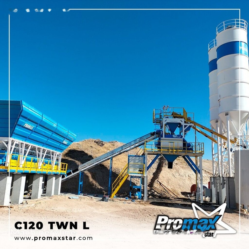 Centrale à béton Promax Compact Concrete Batching Plant C120-TWN-LINE (120m3/h): photos 12