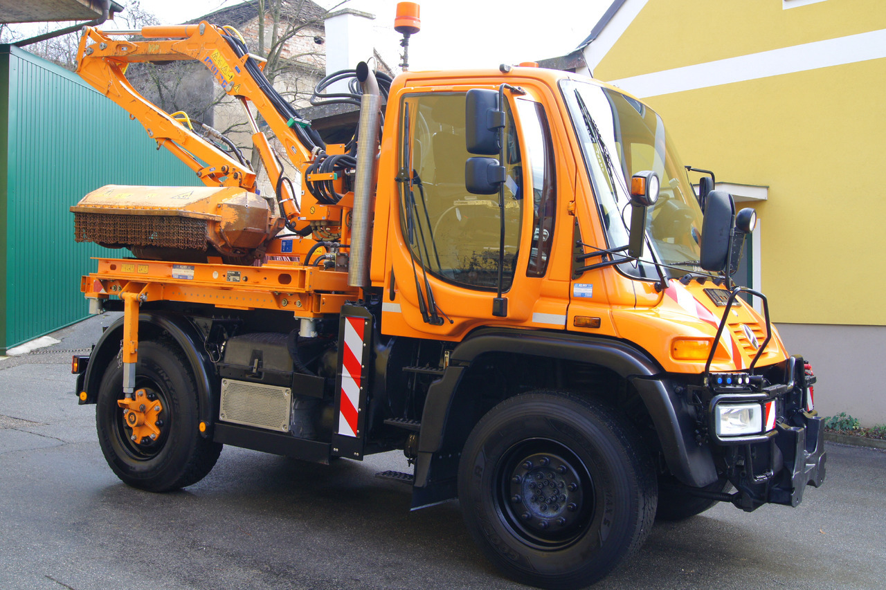 Véhicule de voirie/ Spécial Mercedes-Benz Unimog U 400/TÜV/Hydrostat/Mähtür +MULAG MHU 800: photos 8