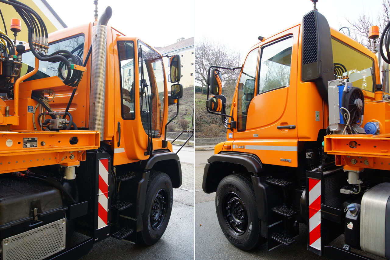 Véhicule de voirie/ Spécial Mercedes-Benz Unimog U 400/TÜV/Hydrostat/Mähtür +MULAG MHU 800: photos 9